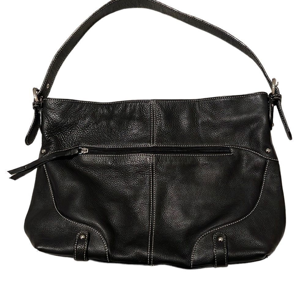Tignanello Black Leather Shoulder Bag